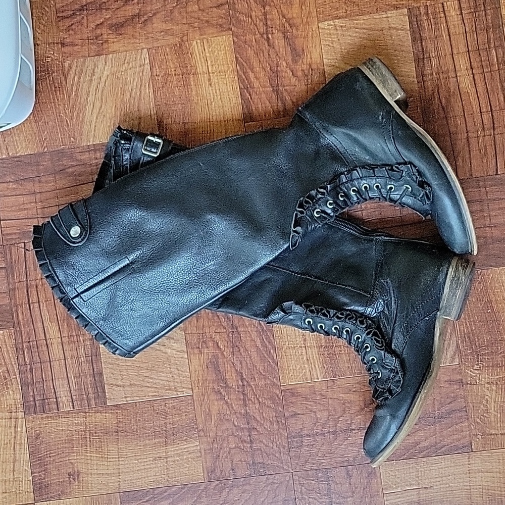 Betsey Johnson Tall Black Boots